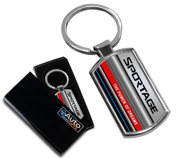 CAR KEYRING KEY CHAIN RING FOB METAL COMPATIBLE WITH KIA SPORTAGE
