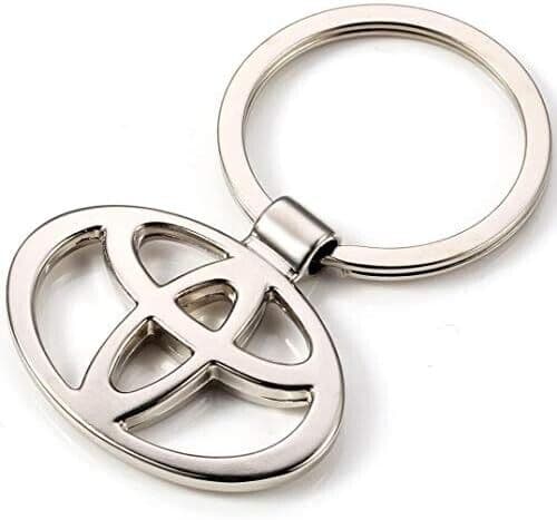 Vintage Metal TOYOTA Key ring. keyring, Fob Chrom