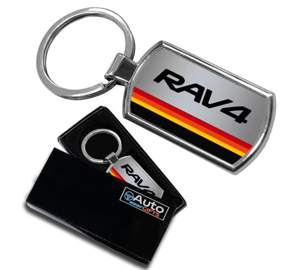 TOYOTA RAV4 CAR KEYRING KEY CHAIN RING FOB METAL