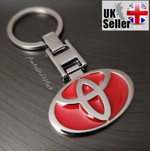 Toyota Car Keyring Keychain Car Logo Both Sides Aygo Yaris Auris C-HR