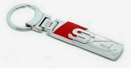 AUDI S4 Keyring Chrome Metal A4 RS4 Quattro Audisport B5 B6 B7 B8 B9
