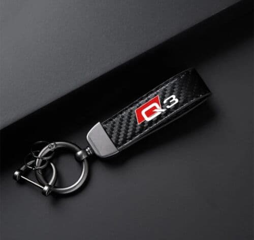 Audi Luxury Leather Keychain Keyring Audi Logo Q3,Q5,Q7,Q8
