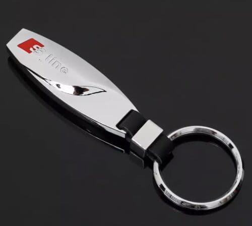 AUDI HIGH QUALITY S LINE CHROME KEYCHAIN KEYRING FOB GIFT CAR