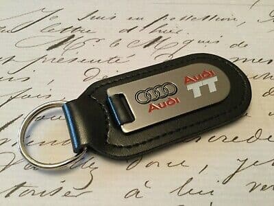 AUDI TT Key Ring Etched and infilled On Leather