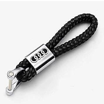 AUDI LATEST BLACK KEYRING LEATHER KEYCHAIN S LINE A1, A3, A4, A5, A6, A7,Q2