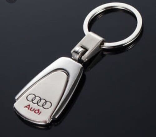 AUDI KEYRING STYLISH CHROME KEY CHAIN FOB GIFT METAL A1 A3 A4 A5 A6 A7 TDI TFSI