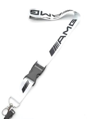 Mercedes Benz AMG White Lanyard Keyring ID Card Holder Phone Strap Car