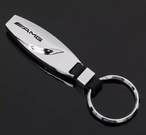 Mercedes Benz AMG Chrome Metal Keyring Luxury Keychain High Quality