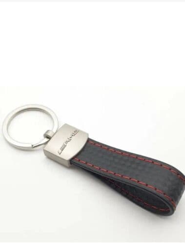 Mercedes AMG Leather Carbon Effect Keyring Keyfob Keychain New