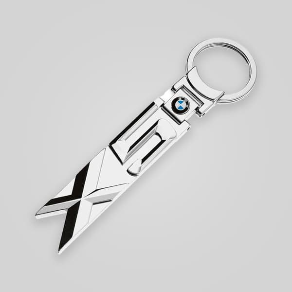 BMW X5 STYLISH CHROME GENUNIE CAR KEY RING - BRAND NEW
