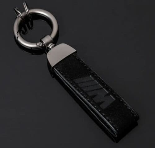 BMW M SPORT KEYRING LUXURY LEATHER SUEDE