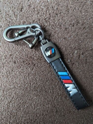 BMW M Power Leather Keyring New