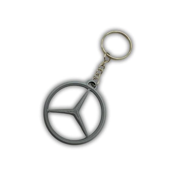 Nøkkelring emblem 45 mm tilbehør til Mercedes Benz grå M