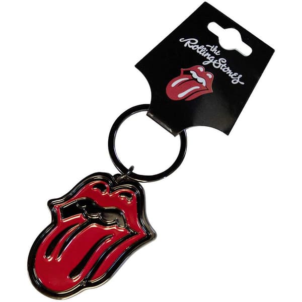 The Rolling Stones Classic Tongue Keyring Red/Black One Size