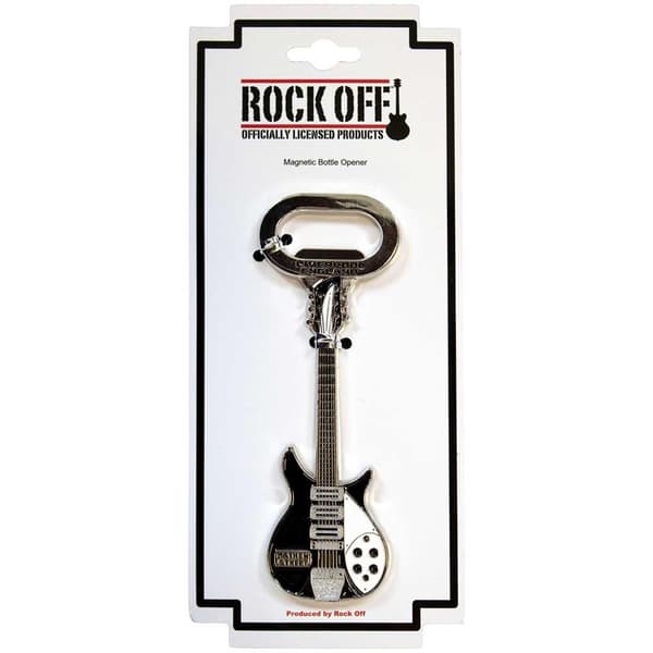 Rock Off Mathew Street B&W Guitar Bottle Opener Keyring Silver One Size