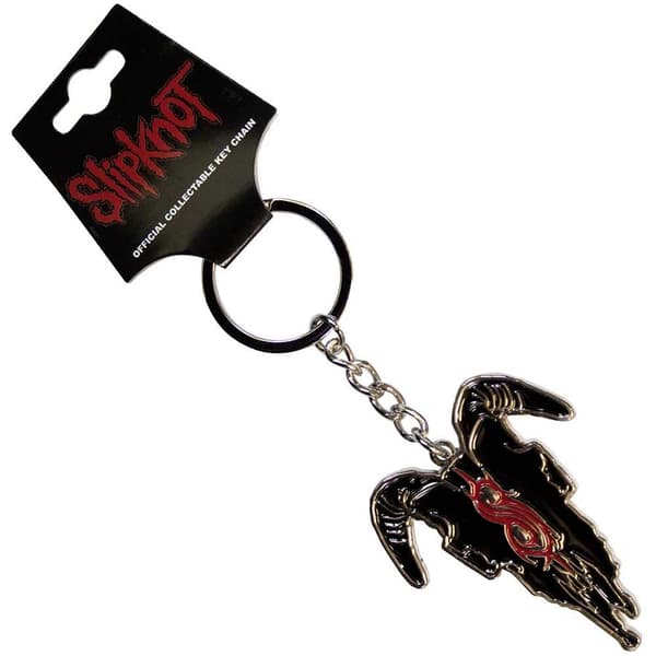 Slipknot Nyckelring med gethuvud Black/Silver/Red One Size