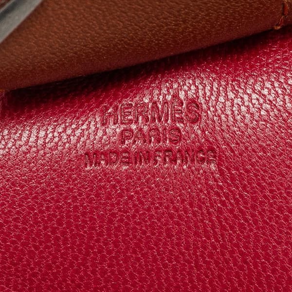 Pre-owned Hermès Milo Lambskin Grigri Rodeo Bag Charm PM Red