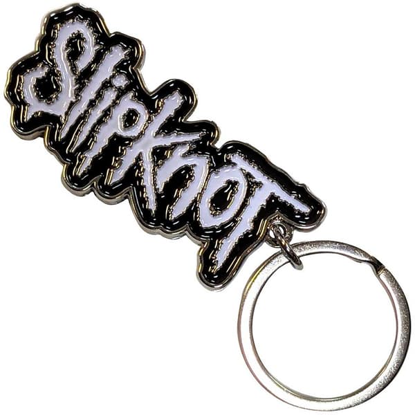 Slipknot Nyckelring med kantad logotyp Black/White One Size