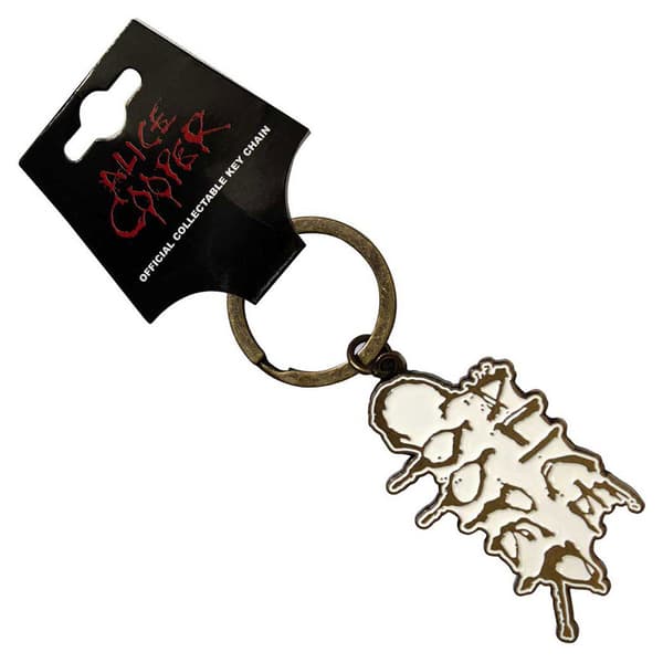 Alice Cooper Dripping Logo Keyring Keychain One Size