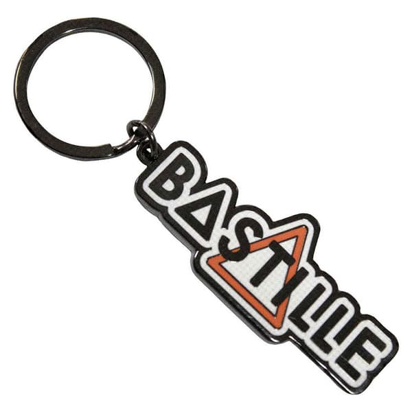 Bastille Orange Triangle Band Logo Keyring Keychain One Size