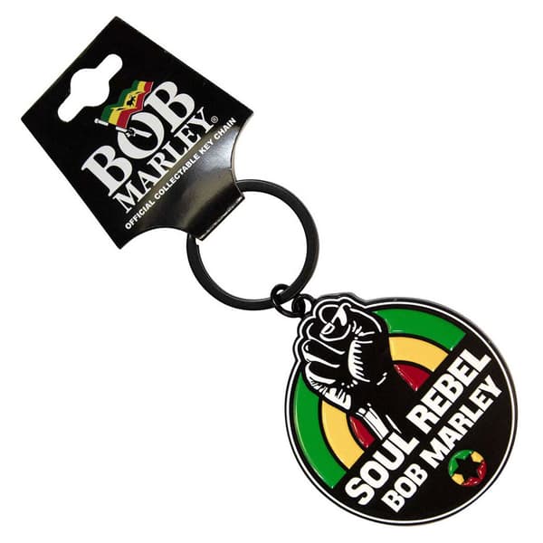 Bob Marley Soul Rebel Keyring Keychain One Size