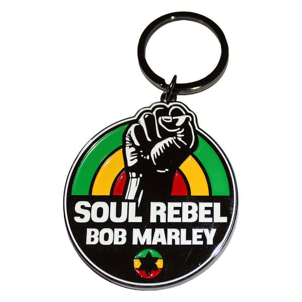 Bob Marley Soul Rebel Keyring Keychain One Size