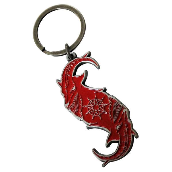 Slipknot Red Goat S Band Logo Keyring Keychain One Size