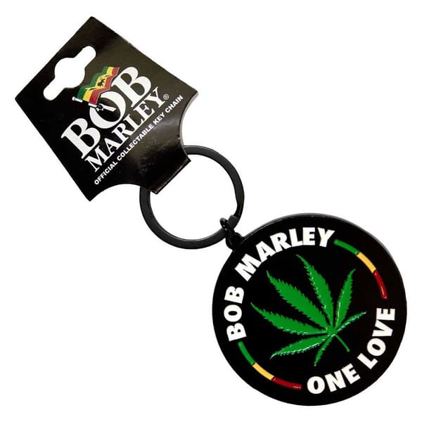 Bob Marley Leaf Logo Keyring Keychain One Size