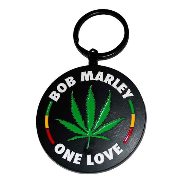 Bob Marley Leaf Logo Keyring Keychain One Size