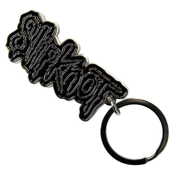Slipknot Black Logo Black Border Band Logo Keyring Keychain One Size