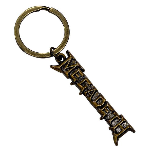 Megadeth Gold Band Logo Keyring Keychain One Size