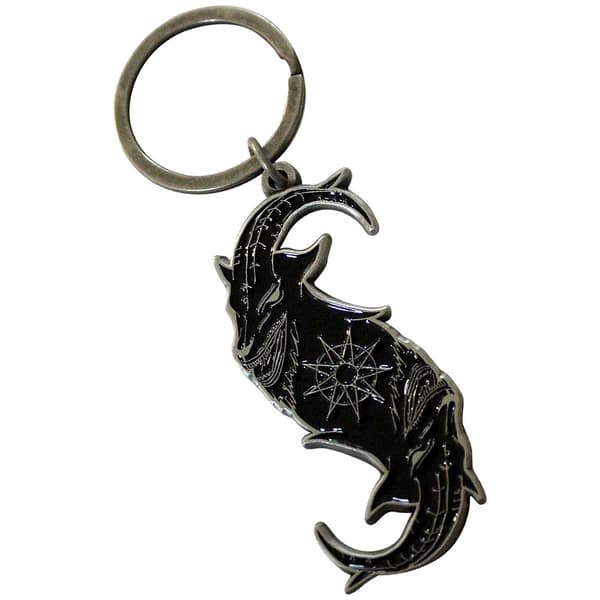Slipknot Black Goat S Band Logo Keyring Keychain One Size