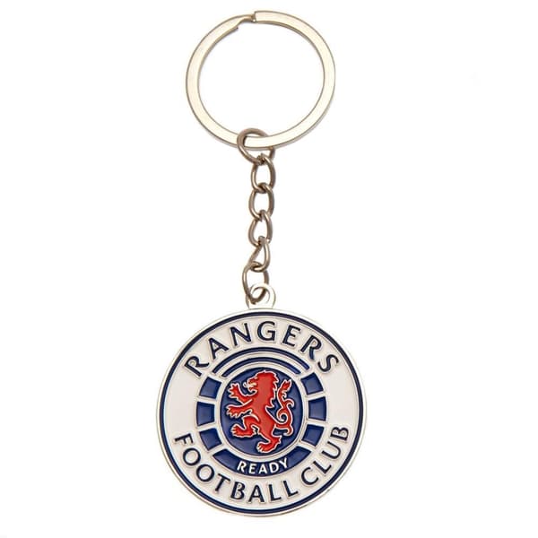 Rangers FC Ready Crest Keyring Blue/White/Red One Size