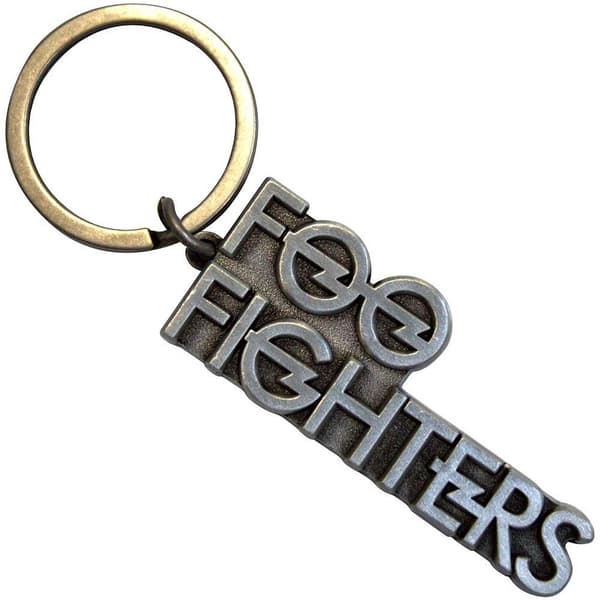 Foo Fighters Stacked Logo Keyring Silver One Size