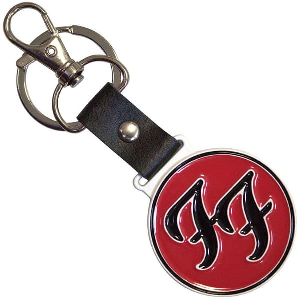 Foo Fighters FF Logo Keyring Red/Black One Size