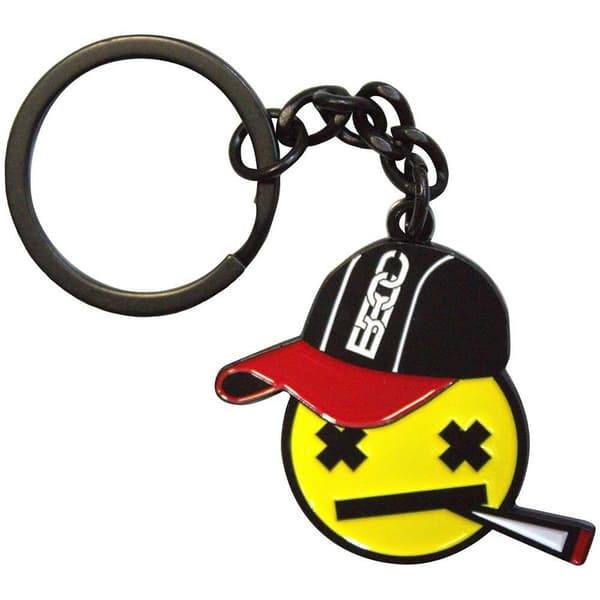 Bad Boy Chiller Crew Emoji Logo Keyring Black/Yellow One Size