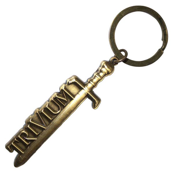 Trivium Gold Sword Keychain One Size