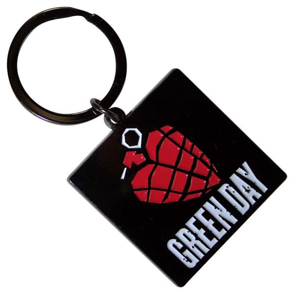 Green Day Grenade Band Logo Keychain One Size