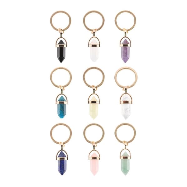 Something Different Crystal Keyring (Pack of 9) Multicoloured One Size