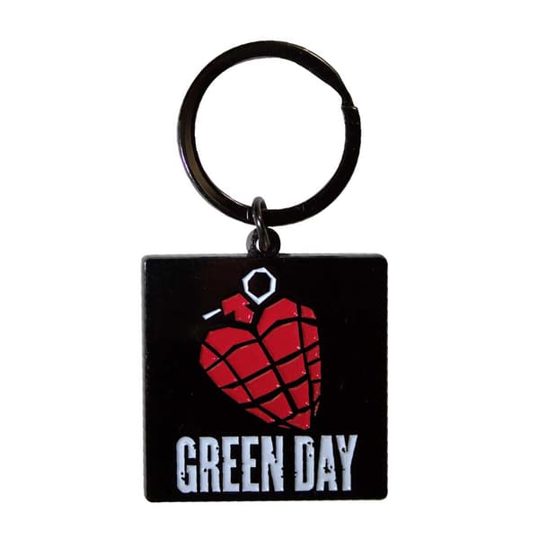 Green Day Grenade Logo Keyring Black/Red/White One Size