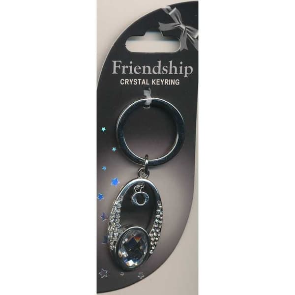 Crystal Keyring Vänskaps med kristaller med bokstav eller tecken