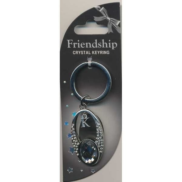 Crystal Keyring Vänskaps med kristaller med bokstav eller tecken