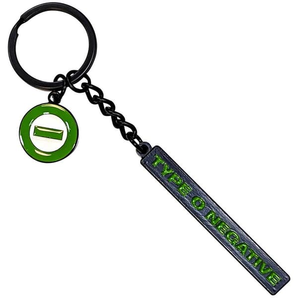 Type O Negative Text Logo Nyckelring Black/Green One Size