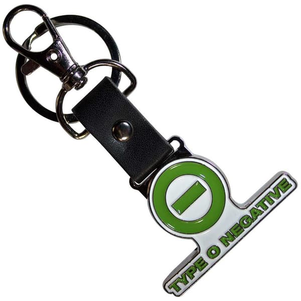 Type O Negative Text Logo Nyckelring Green/White/Black One Size