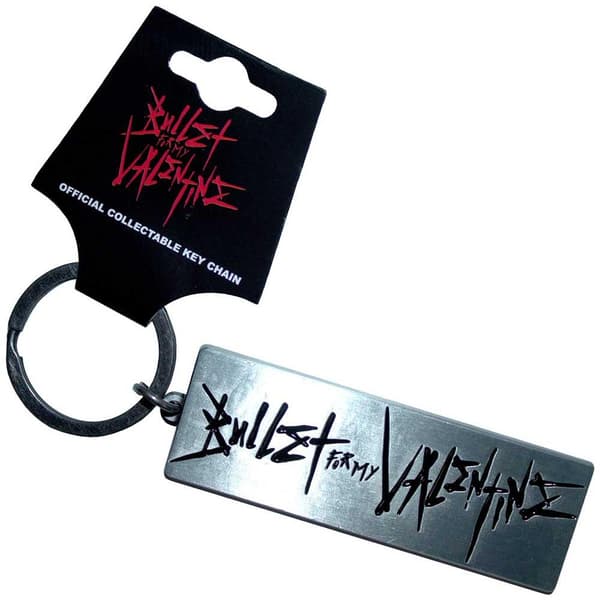 Bullet For My Valentine Nyckelring med graverad logotyp Silver/Black One Size