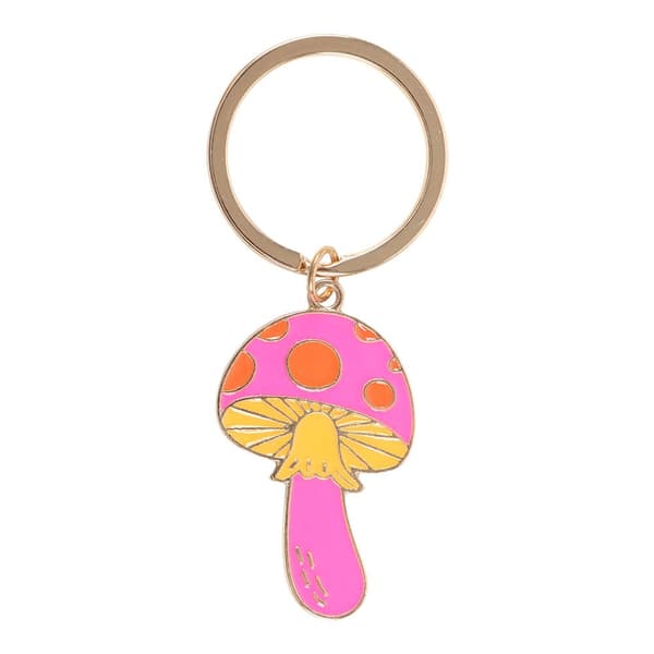Something Different Funky Fungi Svamp Nyckelring Pink/Yellow/Orange One Size