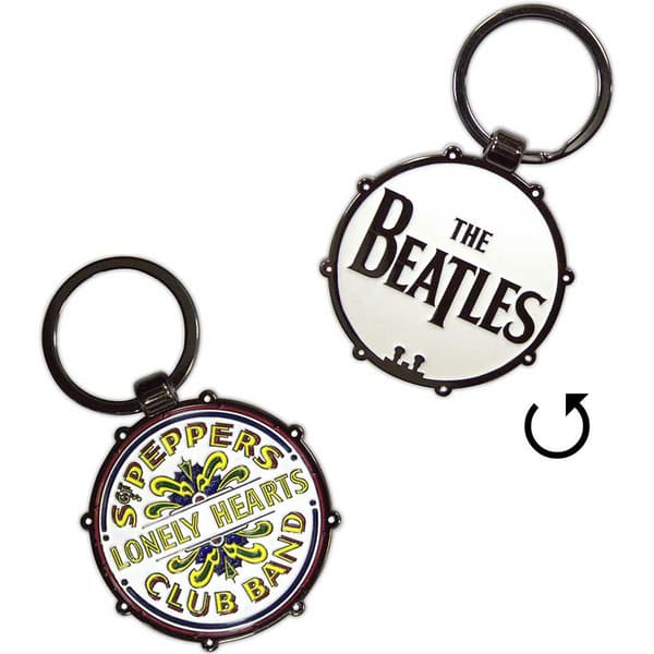 The Beatles Drop T Sgt Pepper Drum Double-Sided Keychain One Size