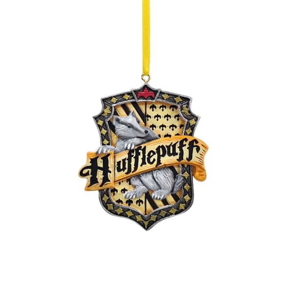Nemesis Now Harry Potter Hufflepuff Crest Hanging Ornament 8cm