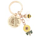 Pikkukuva 1 / 4: INF Sunflower Bee avaimenperä - ruostumattomasta teräksestä valmistettu avaimenperä lahja Model 2