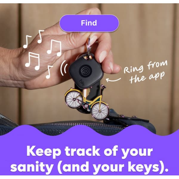 Tile Mate 2024 -sökare, 4-pack, svart